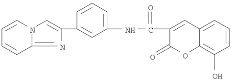2H-1-Benzopyran-3-carboxamide, 8-hydroxy-N-(3-imidazo[1,2-a]pyridin-2-ylphenyl)-2-oxo-